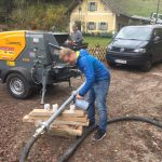 Baumamt Hallwang liefert Kaffee zur Baustelle